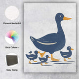 Minimalist Duck Family Cute Nursery Animal Illustration Canvas Wall Art Print Decor Picture Ready to Hang