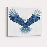 Majestic Bald Eagle Wings Spread Wildlife Illustration Canvas Wall Art Print Decor Picture Ready to Hang
