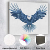 Majestic Bald Eagle Wings Spread Wildlife Illustration Canvas Wall Art Print Decor Picture Ready to Hang