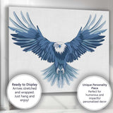 Majestic Bald Eagle Wings Spread Wildlife Illustration Canvas Wall Art Print Decor Picture Ready to Hang
