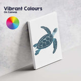 Swimming Sea Turtle Ocean Life Illustration Canvas Wall Art Print Decor Picture Ready to Hang