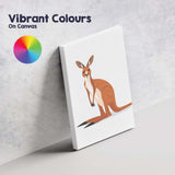 Minimalist Australian Red Kangaroo Wildlife Illustration Canvas Wall Art Print Decor Picture Ready to Hang