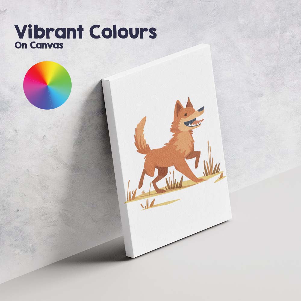 Cute Smiling Fox Woodland Animal Illustration Canvas Wall Art Print Decor Picture Ready to Hang