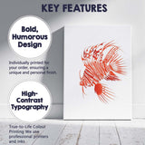 Decorative Lionfish Marine Aquarium Wildlife Illustration Canvas Wall Art Print Decor Picture Ready to Hang