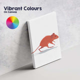 Minimalist Brown Field Mouse Wildlife Illustration Canvas Wall Art Print Decor Picture Ready to Hang