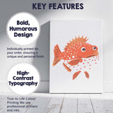 Cute Spotted Puffer Fish Marine Life Illustration Canvas Wall Art Print Decor Picture Ready to Hang