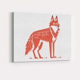 Scandinavian Orange Fox Woodland Animal Illustration Canvas Wall Art Print Decor Picture Ready to Hang