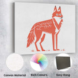 Scandinavian Orange Fox Woodland Animal Illustration Canvas Wall Art Print Decor Picture Ready to Hang