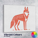 Scandinavian Orange Fox Woodland Animal Illustration Canvas Wall Art Print Decor Picture Ready to Hang
