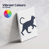 Minimalist Black Cat Striding Animal Silhouette Artwork Canvas Wall Art Print Decor Picture Ready to Hang