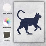 Minimalist Black Cat Striding Animal Silhouette Artwork Canvas Wall Art Print Decor Picture Ready to Hang