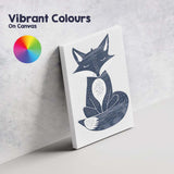 Cute Sleeping Fox Woodland Animal Scandinavian Illustration Canvas Wall Art Print Decor Picture Ready to Hang