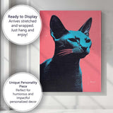 Neon Pop Art Sphynx Cat Portrait Canvas Wall Art Print Decor Picture Ready to Hang