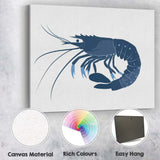 Detailed Blue Lobster Seafood Marine Life Illustration Canvas Wall Art Print Decor Picture Ready to Hang