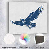 Soaring Eagle Bird of Prey Silhouette Illustration Canvas Wall Art Print Decor Picture Ready to Hang