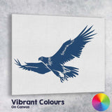 Soaring Eagle Bird of Prey Silhouette Illustration Canvas Wall Art Print Decor Picture Ready to Hang