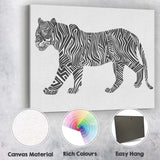 Modern Geometric Zebra Silhouette Monochrome Animal Canvas Wall Art Print Decor Picture Ready to Hang