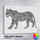 Modern Geometric Zebra Silhouette Monochrome Animal Canvas Wall Art Print Decor Picture Ready to Hang