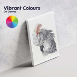 Elegant Grey Cockatoo Portrait Watercolour Bird Illustration Canvas Wall Art Print Decor Picture Ready to Hang