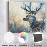 Expressive Watercolour Woodland Deer Portrait Canvas Wall Art Print Decor Picture Ready to Hang