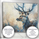 Expressive Watercolour Woodland Deer Portrait Canvas Wall Art Print Decor Picture Ready to Hang