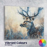 Expressive Watercolour Woodland Deer Portrait Canvas Wall Art Print Decor Picture Ready to Hang