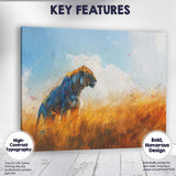 Majestic Lioness Savannah Wildlife Painting Canvas Wall Art Print Decor Picture Ready to Hang