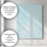 Minimalist White Sand Dollar Coastal Beach Illustration Canvas Wall Art Print Decor Picture Ready to Hang