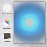 Abstract Ocean Blue Gradient Minimalist Background Canvas Wall Art Print Decor Picture Ready to Hang