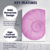 Soft Pink Watercolour Nautilus Shell Spiral Illustration Canvas Wall Art Print Decor Picture Ready to Hang