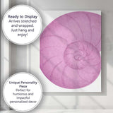 Soft Pink Watercolour Nautilus Shell Spiral Illustration Canvas Wall Art Print Decor Picture Ready to Hang