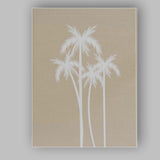 Minimal Tropical Palm Trees Neutral Coastal Illustration Canvas Wall Art Print Decor Picture Ready to Hang