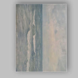 Soft Blue Grey Abstract Coastal Seascape Textured Painting Canvas Wall Art Print Decor Picture Ready to Hang