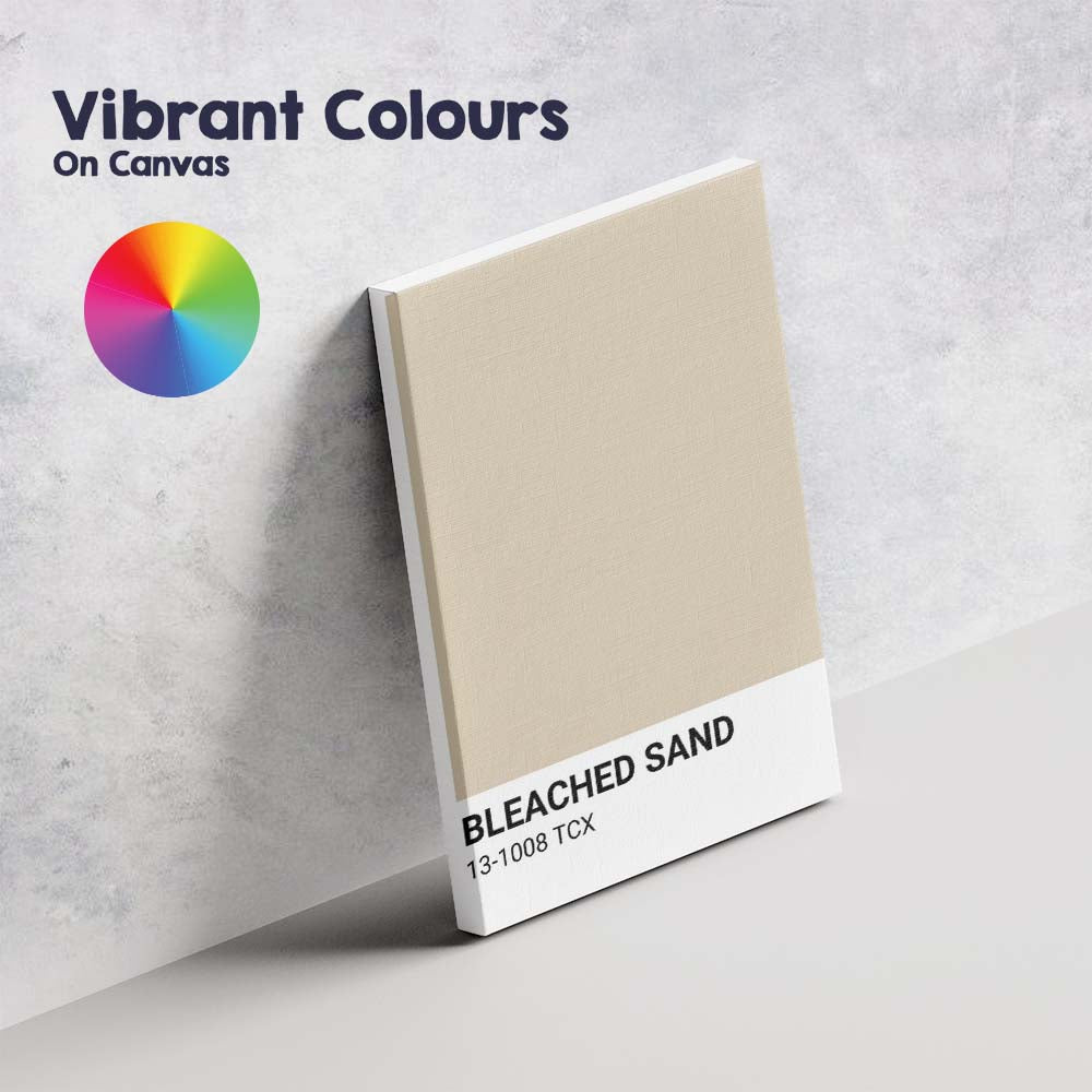 Bleached Sand Neutral Colour Block Minimalist Modern Canvas Wall Art Print Decor Picture Ready to Hang