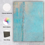 Minimal Turquoise Abstract Coastal Horizon Textured Painting Canvas Wall Art Print Decor Picture Ready to Hang
