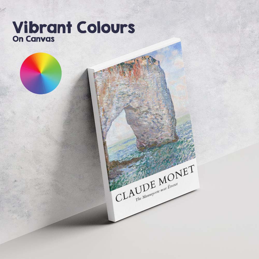 Claude Monet Manneporte Etretat Coastal Arch Impressionist Canvas Wall Art Print Decor Picture Ready to Hang