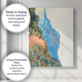 Claude Monet Coastal Cliff Path Wildflower Landscape Impressionist Canvas Wall Art Print Decor Picture Ready to Hang