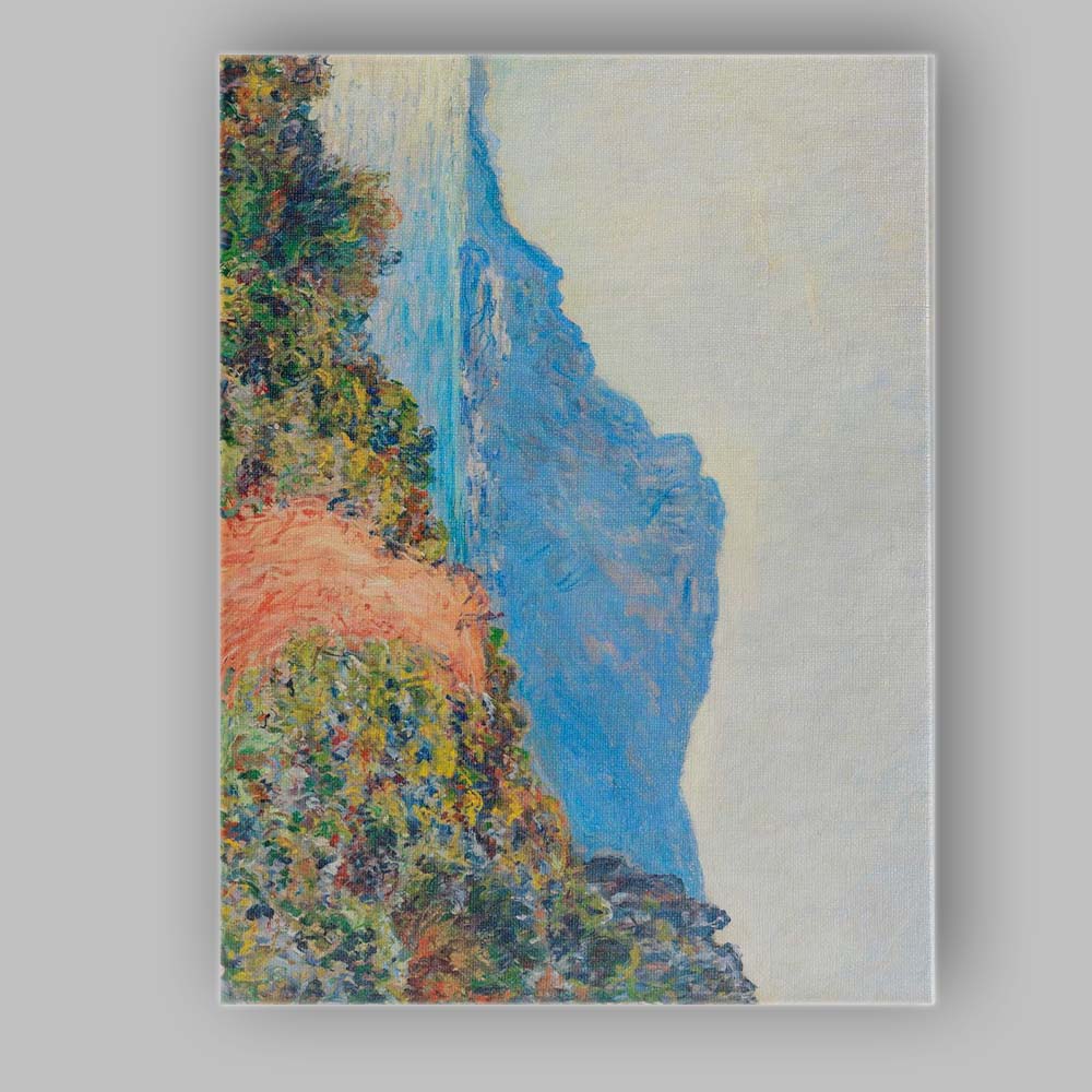Claude Monet Coastal Cliff Path Wildflower Landscape Impressionist Canvas Wall Art Print Decor Picture Ready to Hang