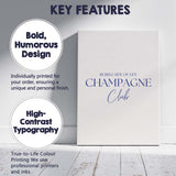 Bubble Side Of Life Champagne Club Elegant Typography Canvas Wall Art Print Decor Picture Ready to Hang