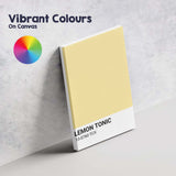 Lemon Tonic Soft Yellow Colour Block Minimalist Poster Canvas Wall Art Print Decor Picture Ready to Hang
