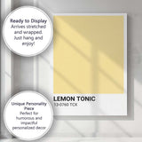 Lemon Tonic Soft Yellow Colour Block Minimalist Poster Canvas Wall Art Print Decor Picture Ready to Hang