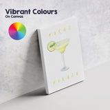 Watercolour Margarita Cocktail Citrus Drink Minimalist Bar Art Canvas Wall Art Print Decor Picture Ready to Hang