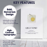 Minimalist Gin And Tonic Cocktail Recipe Kitchen Bar Print Canvas Wall Art Print Decor Picture Ready to Hang