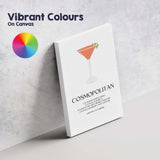 Minimalist Cosmopolitan Cocktail Recipe Kitchen Bar Print Canvas Wall Art Print Decor Picture Ready to Hang