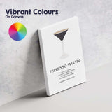 Minimalist Espresso Martini Cocktail Recipe Coffee Bar Print Canvas Wall Art Print Decor Picture Ready to Hang