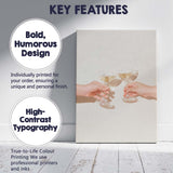 Elegant Champagne Toast Photography Neutral Aesthetic Celebration Canvas Wall Art Print Decor Picture Ready to Hang