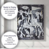 Cubist Monochrome Abstract Figurative Portrait Modern Art Canvas Wall Art Print Decor Picture Ready to Hang