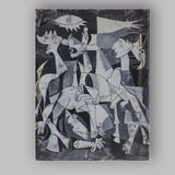 Cubist Monochrome Abstract Figurative Portrait Modern Art Canvas Wall Art Print Decor Picture Ready to Hang