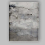 Soft Grey Misty Abstract Landscape Watercolour Painting Canvas Wall Art Print Decor Picture Ready to Hang