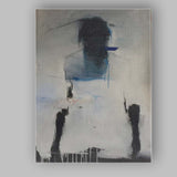 Abstract Monochrome Faceless Figure Expressionist Painting Canvas Wall Art Print Decor Picture Ready to Hang